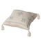 Deerlux 16" Throw Pillow Cover with Southwest Tribal Pattern and Corner Tassels with Filler, Grey & White QI004298.GY.K - alternate 7